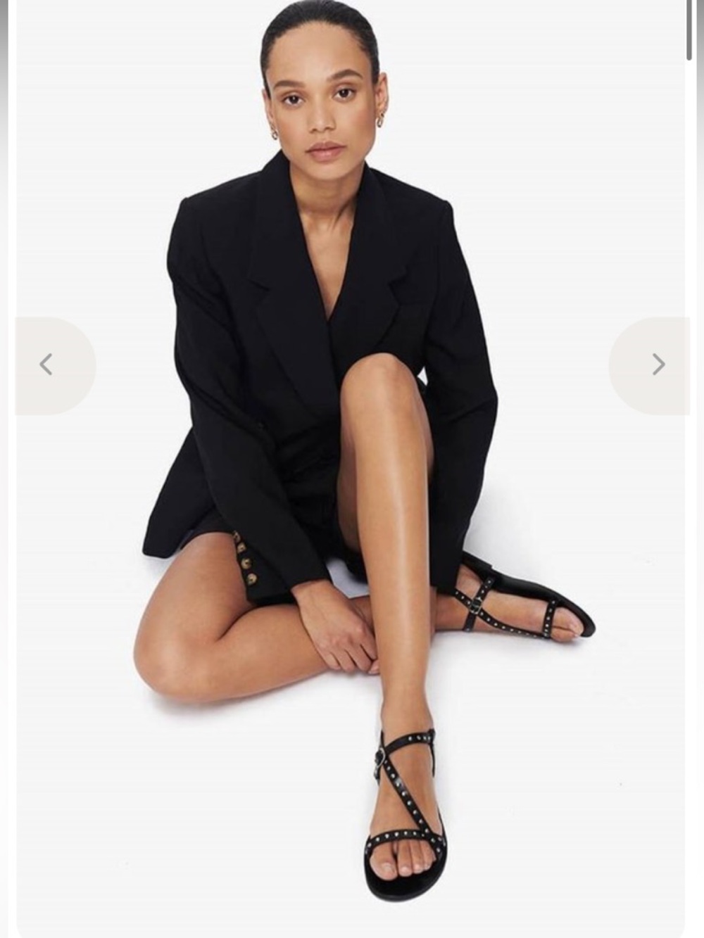 Anine Bing Rocco Flats in Black